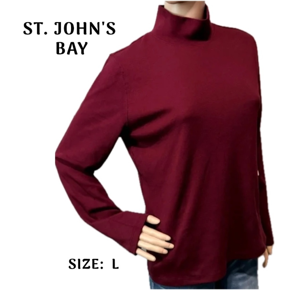 ST. JOHN’S BAY Turtleneck Top (Size L)